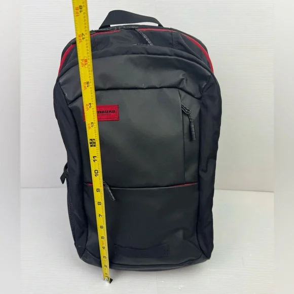 Timbuk2 Backpack OS Black Red Zippers Slim laptop travel commuter READ FLAWS - Picture 10 of 16
